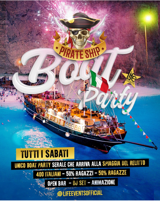 ITALIANO PIRATE BOAT PARTY SABATI