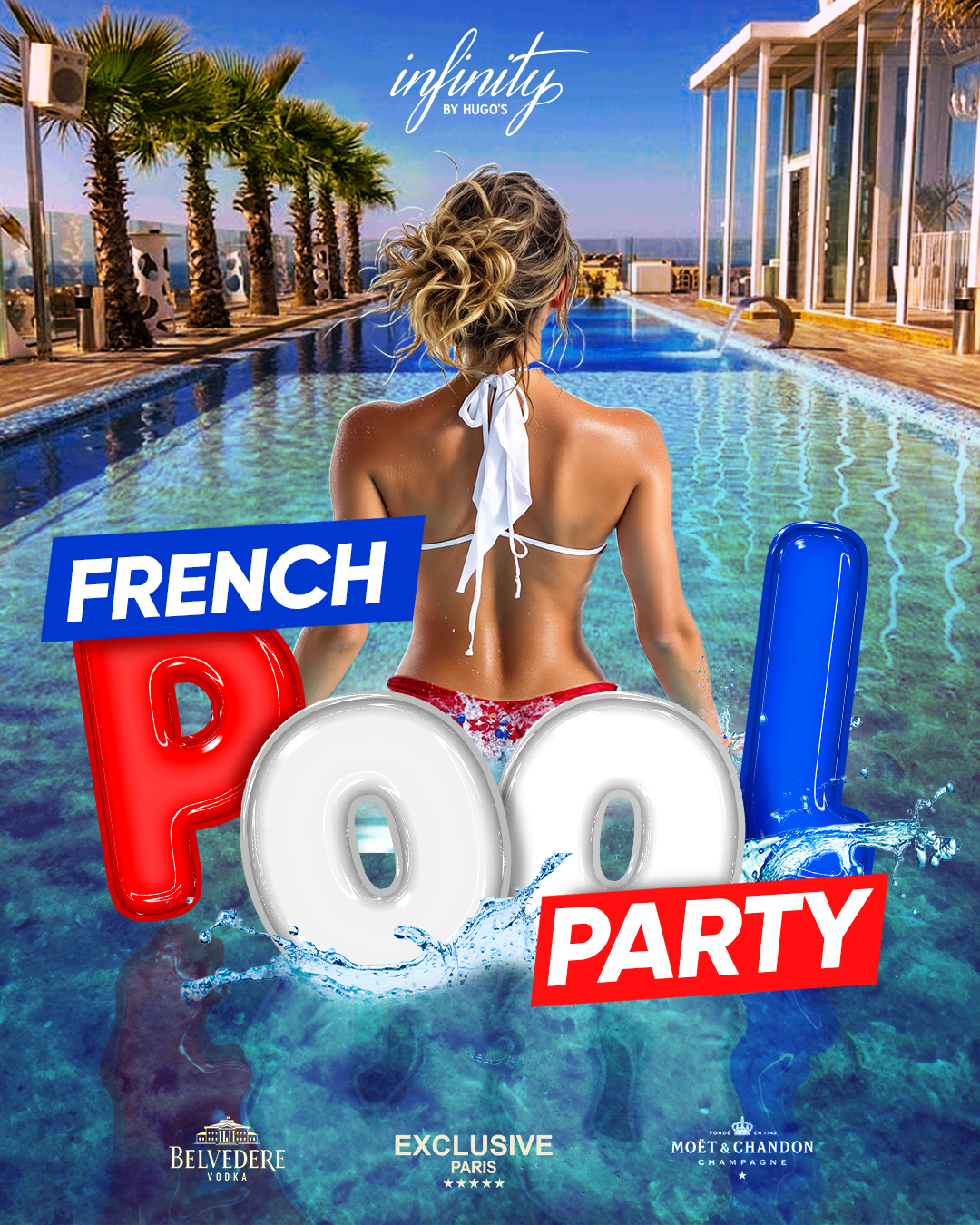 POOL & PARTY FRENCH EDITION. French Vibes Pool Party at Infinity by Hugo's Rooftop, Paceville Malta.