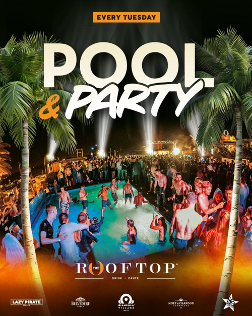 Gianpula Rooftop Pool Party Malta 2026