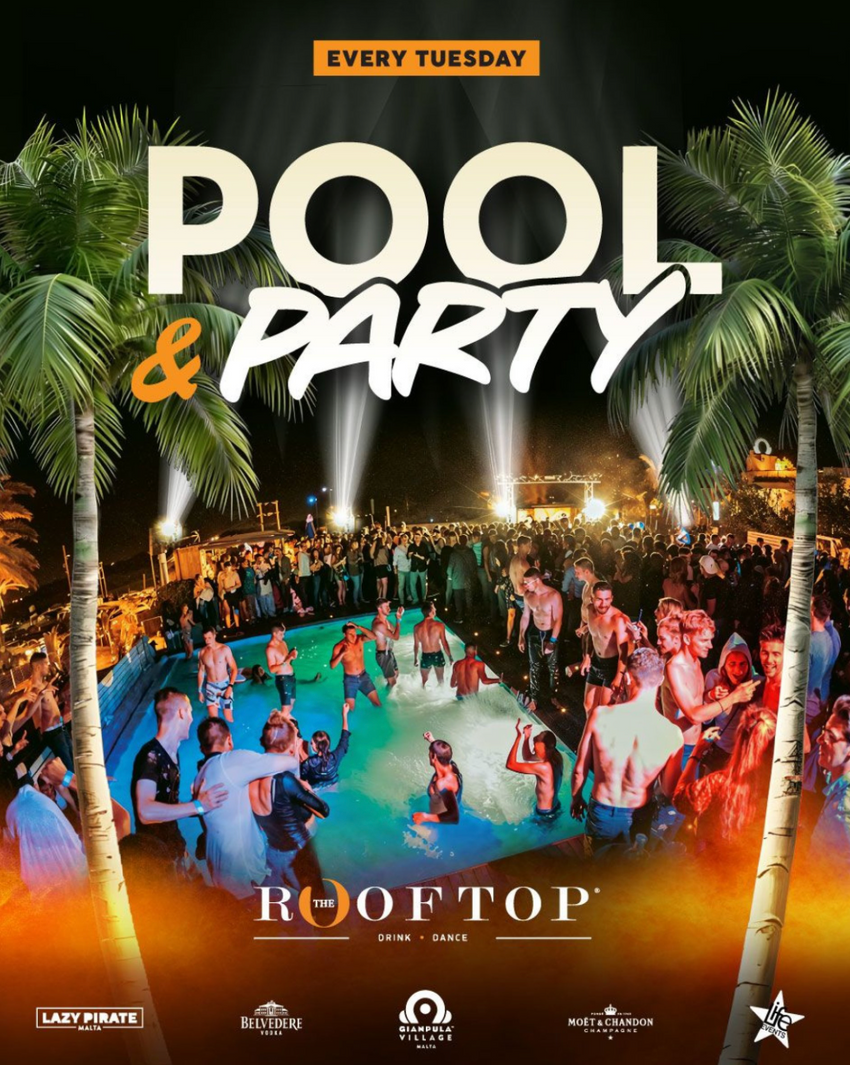Gianpula Rooftop Pool Party Malta 2026