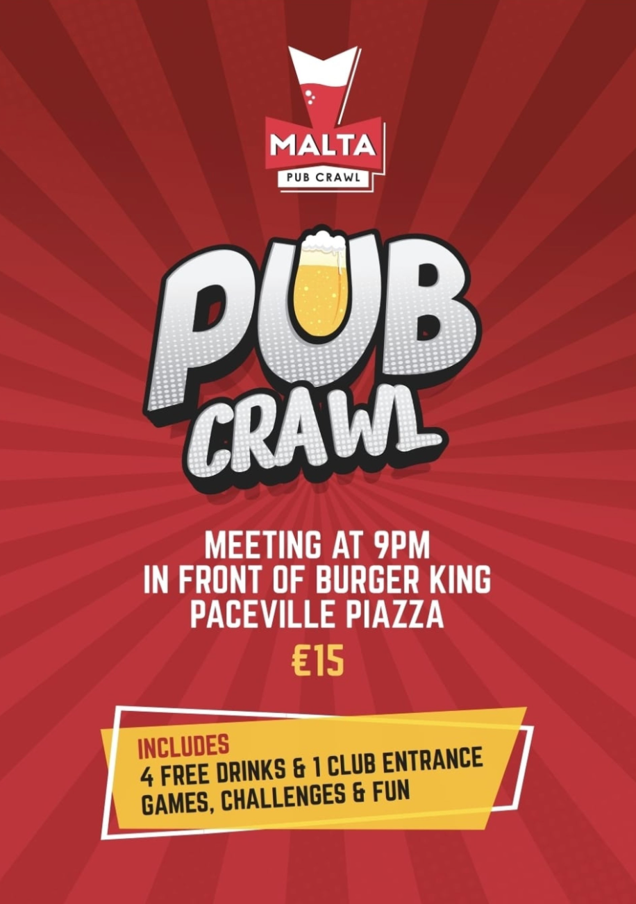 Malta Pub Crawl in Paceville St Julian's