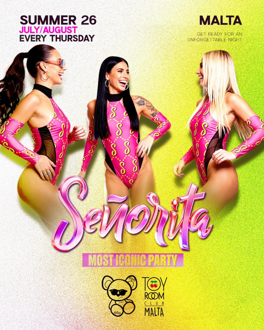 Señorita en Toy Room — Ferragosto Malta 2026