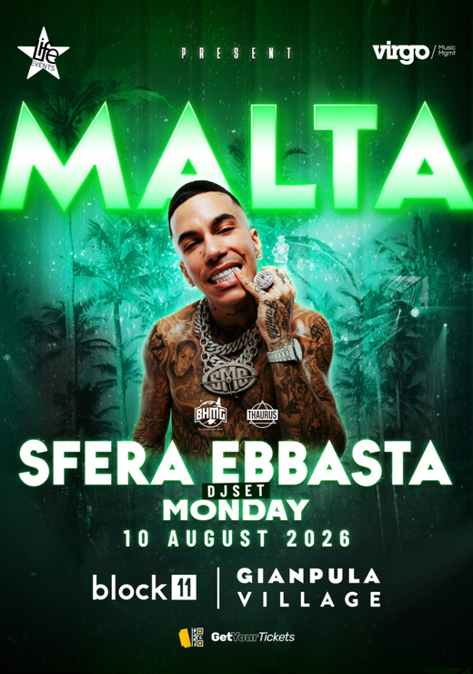 SFERA EBBASTA - GIANPULA — Ferragosto Malta 2026