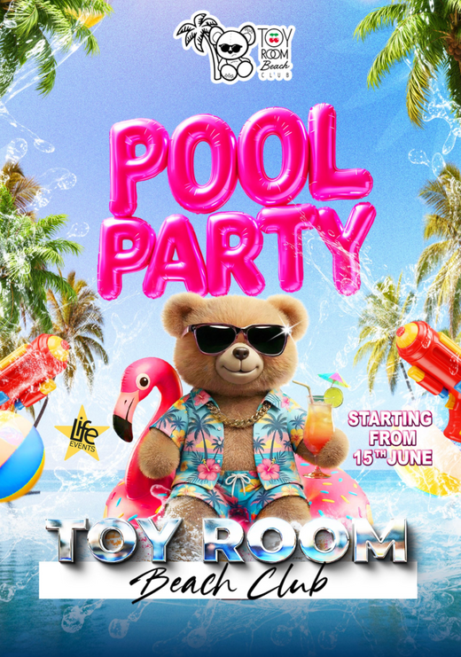 TOY ROOM BEACH - FIESTA EN LA PISCINA — Ferragosto Malta 2026