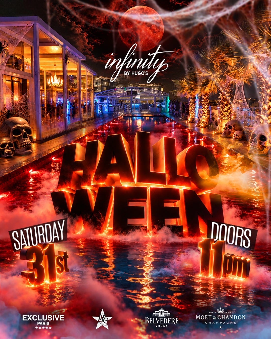 Halloween at Infinity by Hugo's Malta, Saturday 31 October 2026, doors 11pm – official flyer