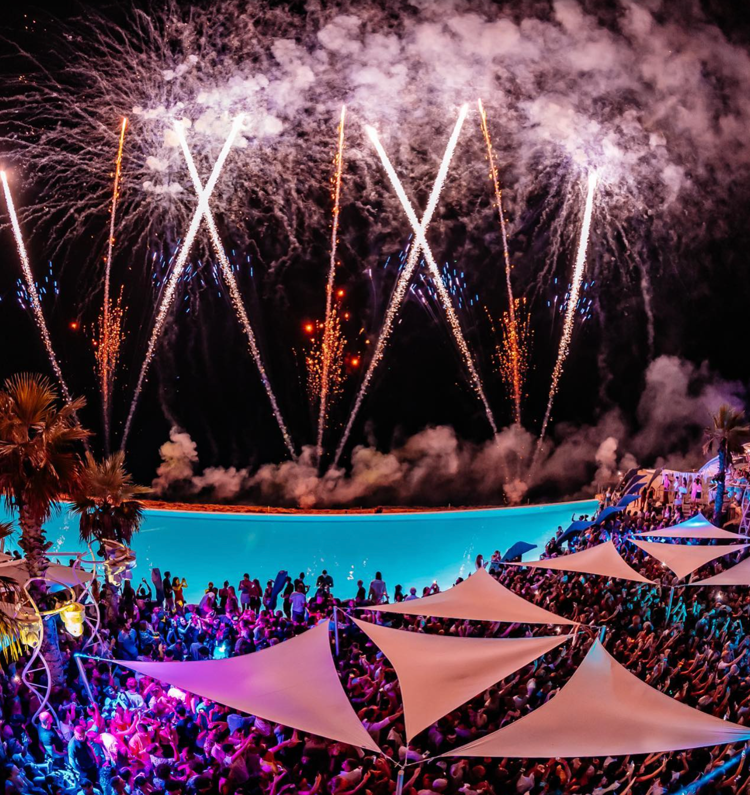 Café del Mar Malta fireworks.