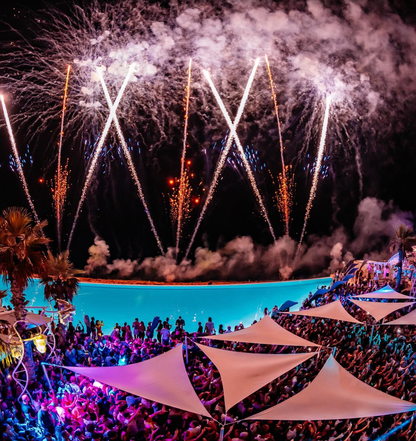 Café del Mar Malta fireworks.