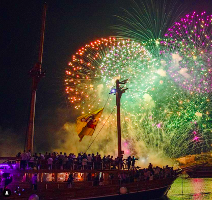 Malta fireworks boat party