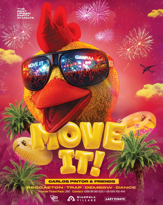 Move It Malta reggaeton party Gianpula Village 2026 