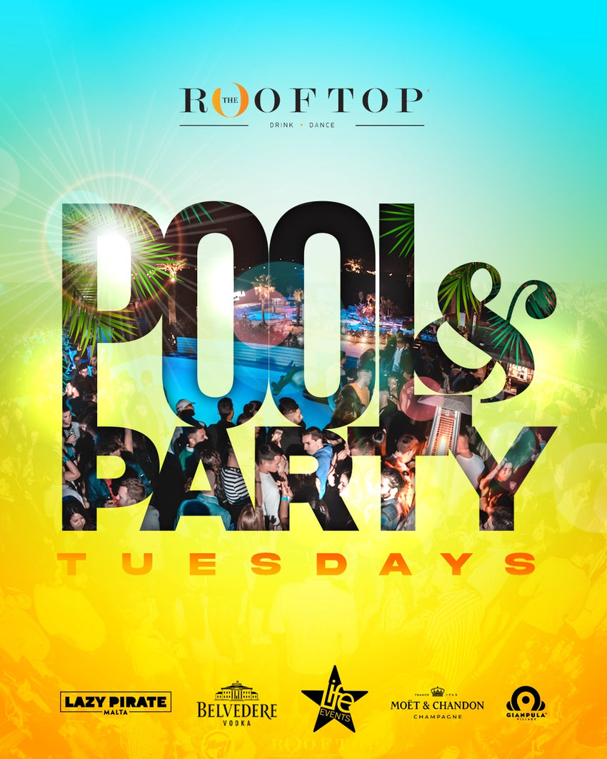 Pool and party night on the Gianpula Rooftop, Malta
